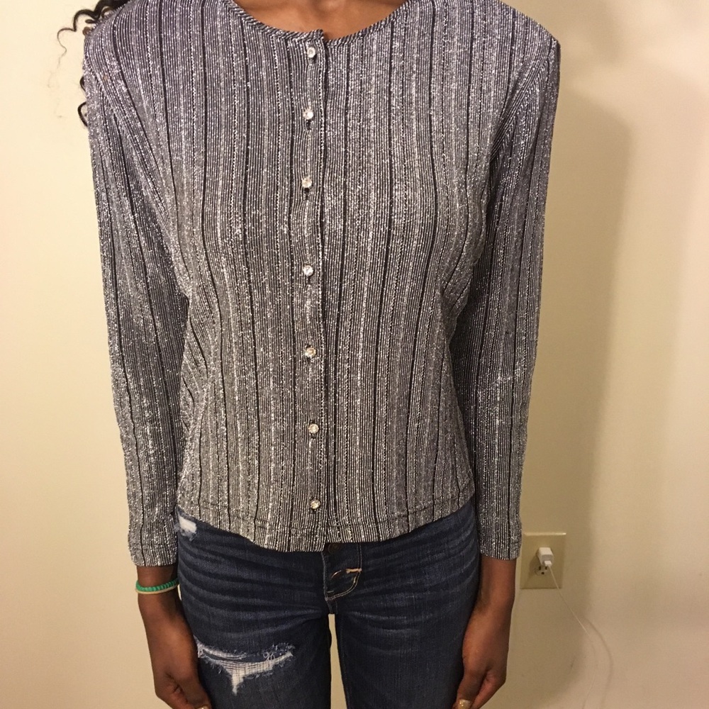 A medium black and grey sparkle jacket